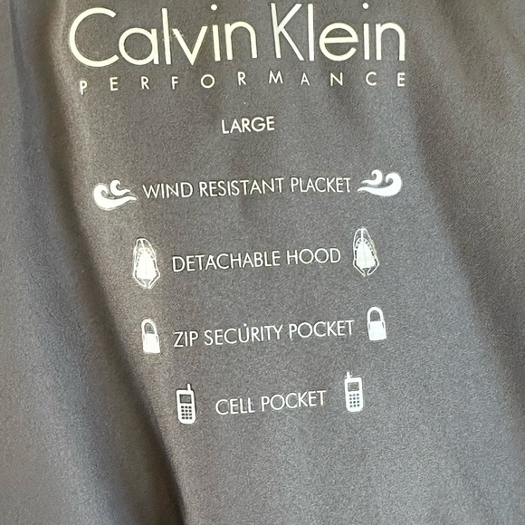 Women’s Calvin Klein Performance Gray Hooded Puffer Vest Fall Winter Size L - Picture 6 of 7